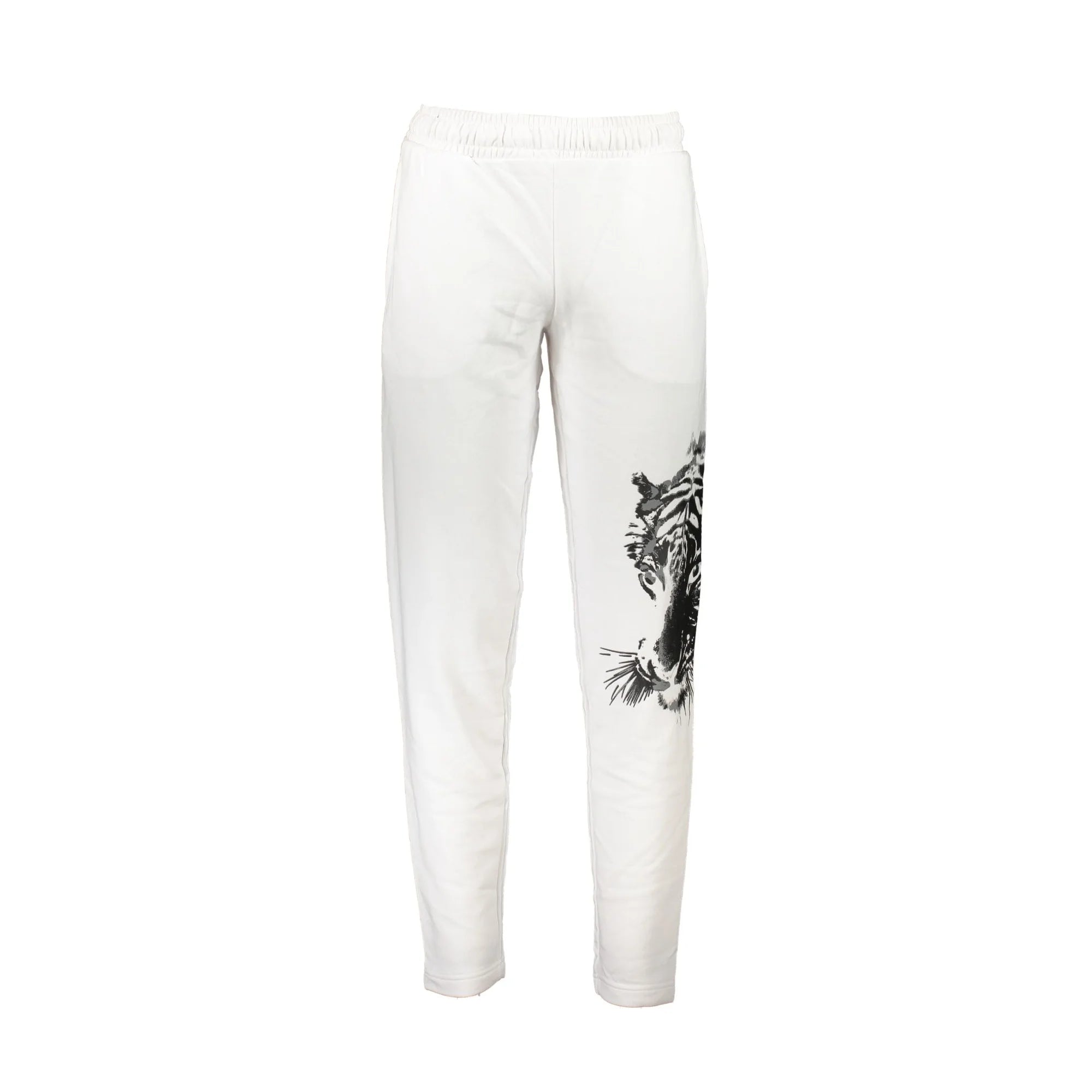 Cavalli Class Pantaloni Uomo Bianco Stampa Logo - foto prodotto